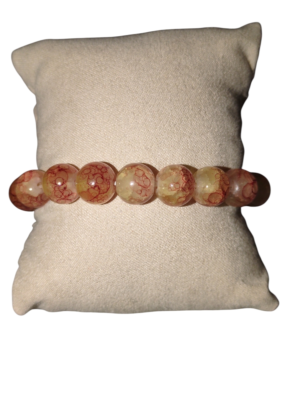 Natural Orange Hematoid Quartz Stretch Bracelet